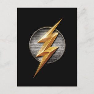 Justice League   The Flash Metallic Bolt Symbol Postcard