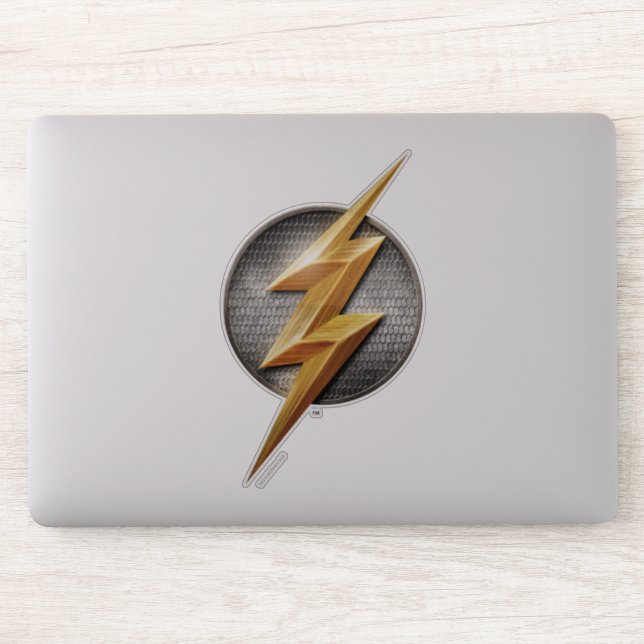Justice League | The Flash Metallic Bolt Symbol Sticker (Computer)