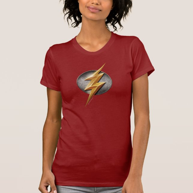 Justice League | The Flash Metallic Bolt Symbol T-Shirt (Front)