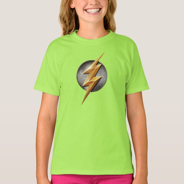 Justice League | The Flash Metallic Bolt Symbol T-Shirt (Front)