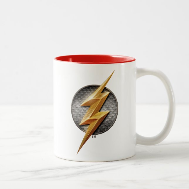 Justice League | The Flash Metallic Bolt Symbol Two-Tone Coffee Mug (Right)