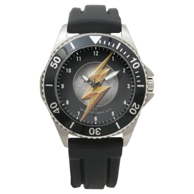 Justice League | The Flash Metallic Bolt Symbol Watch (Front)