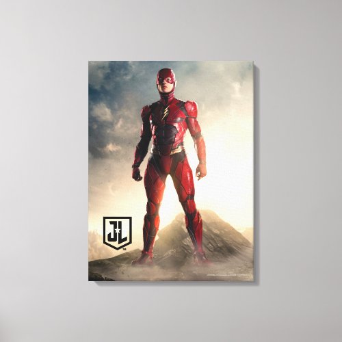 Justice League  The Flash On Battlefield Canvas Print
