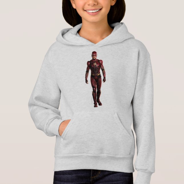 Justice League | The Flash On Battlefield Hoodie (Front)