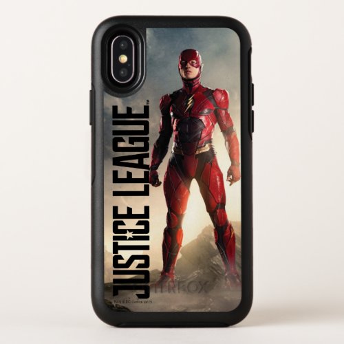 Justice League  The Flash On Battlefield OtterBox Symmetry iPhone X Case