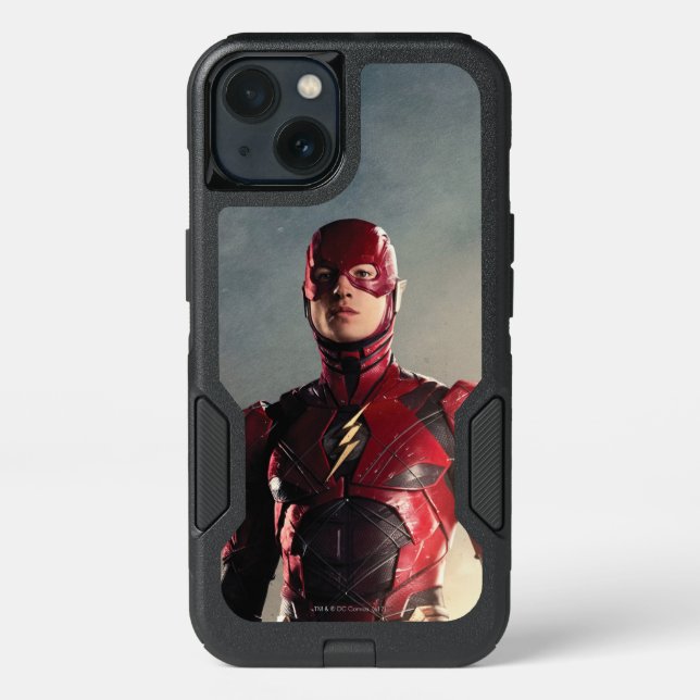 Justice League | The Flash On Battlefield Otterbox iPhone Case (Back)
