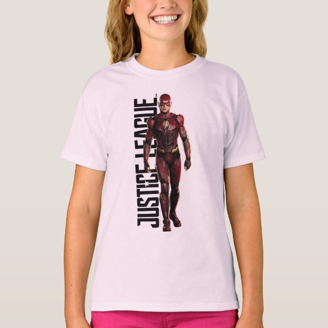 Justice League | The Flash On Battlefield T-Shirt (Front)