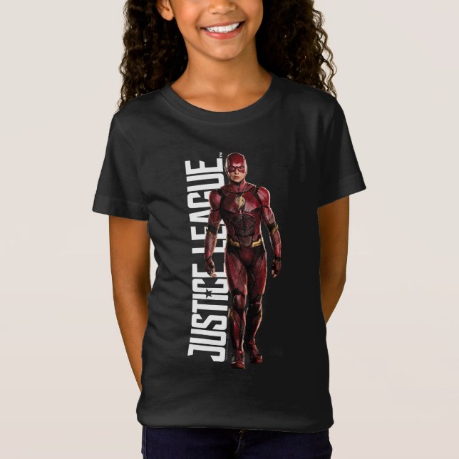 Justice League | The Flash On Battlefield T-Shirt (Front)