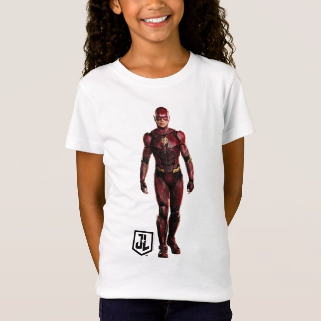 Justice League | The Flash On Battlefield T-Shirt (Front)