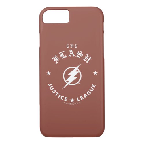 Justice League  The Flash Retro Lightning Emblem iPhone 87 Case