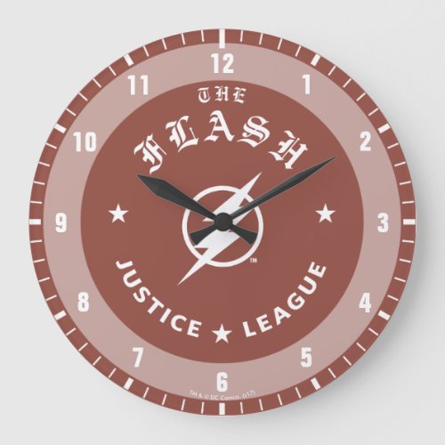 Justice League  The Flash Retro Lightning Emblem Large Clock