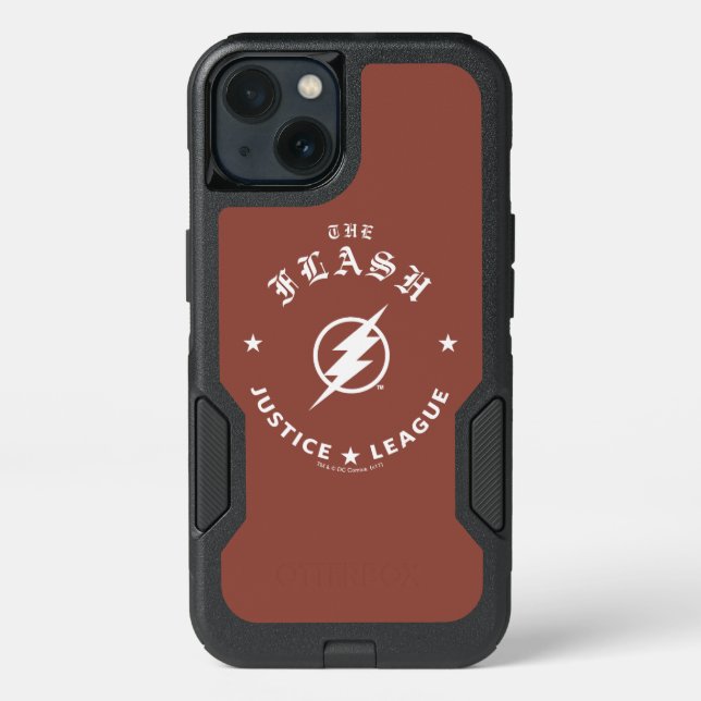 Justice League | The Flash Retro Lightning Emblem Otterbox iPhone Case (Back)
