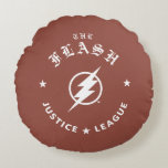 Justice League | The Flash Retro Lightning Emblem Round Pillow
