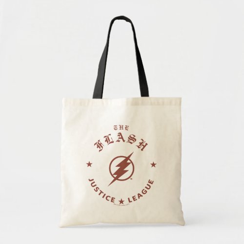 Justice League  The Flash Retro Lightning Emblem Tote Bag