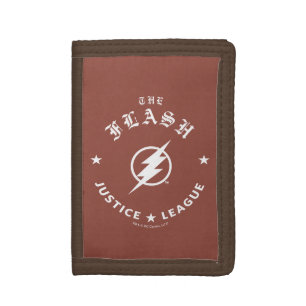 Justice League   The Flash Retro Lightning Emblem Trifold Wallet
