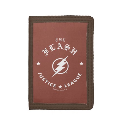 Justice League  The Flash Retro Lightning Emblem Trifold Wallet