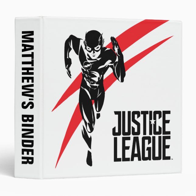 Justice League | The Flash Running Noir Pop Art Binder (Front/Spine)