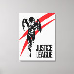 Justice League | The Flash Running Noir Pop Art Canvas Print