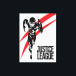 Justice League | The Flash Running Noir Pop Art Canvas Print<br><div class="desc">Check out this black and white stylized drawing of Justice League's The Flash as he runs at top speed. This pop art inspired graphic is accented by red dashes trailing behind The Flash.</div>