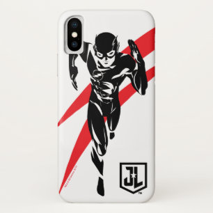 Justice League The Flash Running Noir Pop Art iPhone X Case