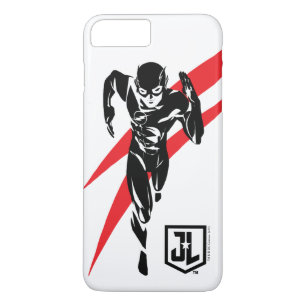 Justice League   The Flash Running Noir Pop Art iPhone 8 Plus/7 Plus Case