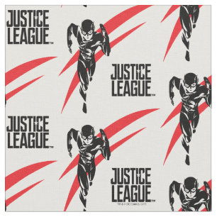 Justice League The Flash Running Noir Pop Art Fabric