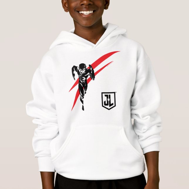 Justice League | The Flash Running Noir Pop Art Hoodie (Front)