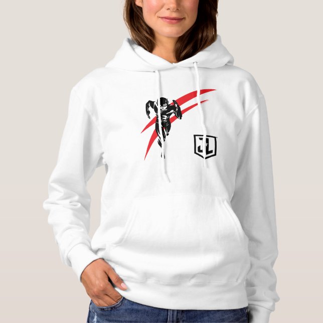 Justice League | The Flash Running Noir Pop Art Hoodie (Front)