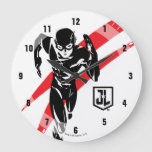 Justice League | The Flash Running Noir Pop Art Large Clock