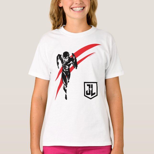Justice League | The Flash Running Noir Pop Art T-Shirt (Front)