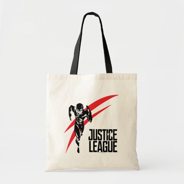 Justice League | The Flash Running Noir Pop Art Tote Bag (Front)