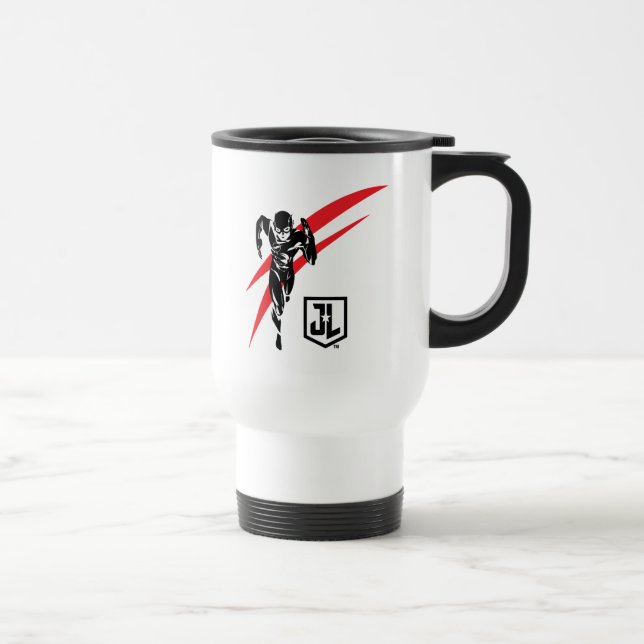 Justice League | The Flash Running Noir Pop Art Travel Mug (Right)