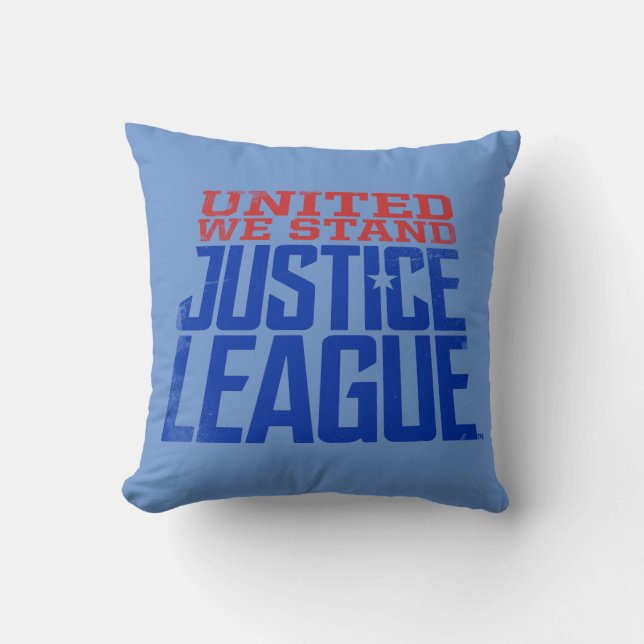 Justice League | United We Stand Graphic Throw Pillow (Front)