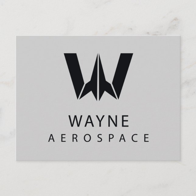 Justice League | Wayne Aerospace Logo Postcard (Front)