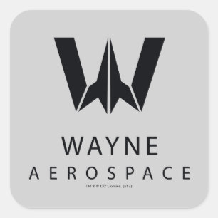 Justice League   Wayne Aerospace Logo Square Sticker