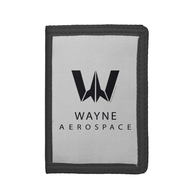 Justice League | Wayne Aerospace Logo Tri-fold Wallet (Front Vertical)
