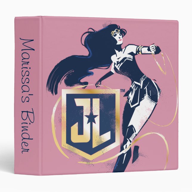 Justice League | Wonder Woman & JL Icon Pop Art 3 Ring Binder (Front/Spine)