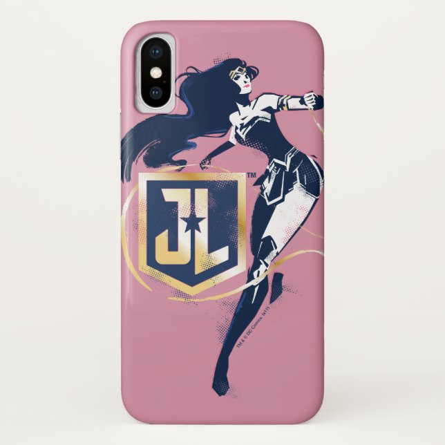 Justice League | Wonder Woman & JL Icon Pop Art Case-Mate iPhone Case (Back)