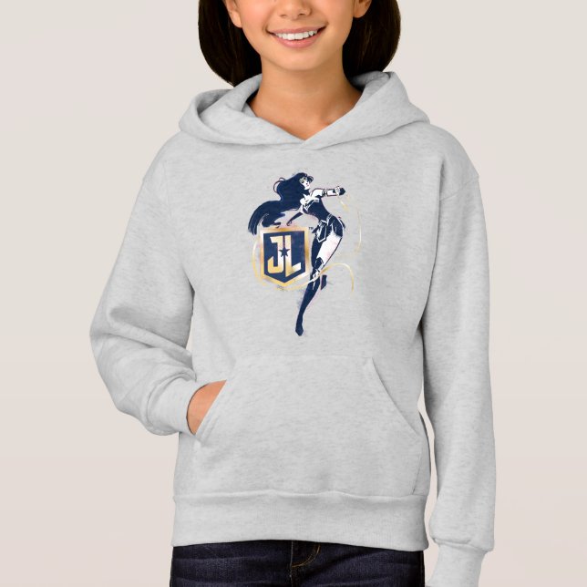 Justice League | Wonder Woman & JL Icon Pop Art Hoodie (Front)