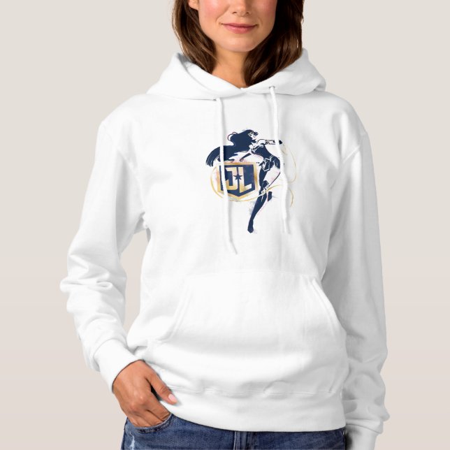 Justice League | Wonder Woman & JL Icon Pop Art Hoodie (Front)
