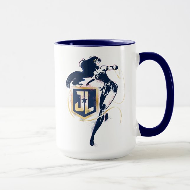Justice League | Wonder Woman & JL Icon Pop Art Mug (Right)