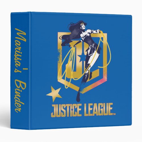 Justice League  Wonder Woman JL Logo Pop Art Binder
