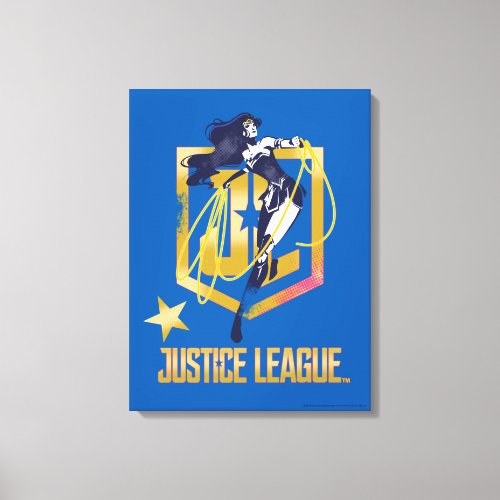Justice League  Wonder Woman JL Logo Pop Art Canvas Print