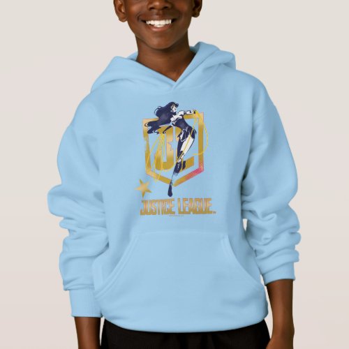 Justice League  Wonder Woman JL Logo Pop Art Hoodie