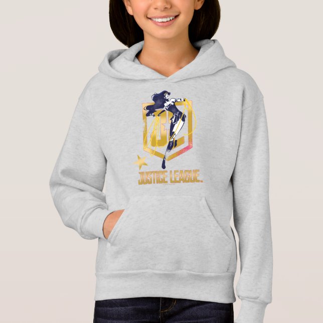 Justice League | Wonder Woman JL Logo Pop Art Hoodie (Front)