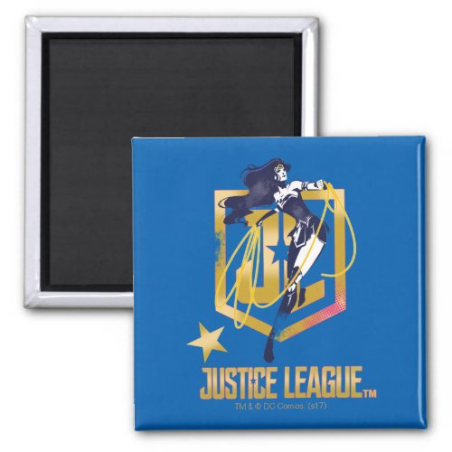 Justice League  Wonder Woman JL Logo Pop Art Magnet