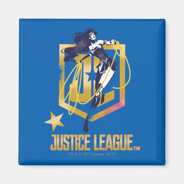 Justice League | Wonder Woman JL Logo Pop Art Magnet (Front)