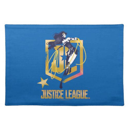 Justice League  Wonder Woman JL Logo Pop Art Placemat