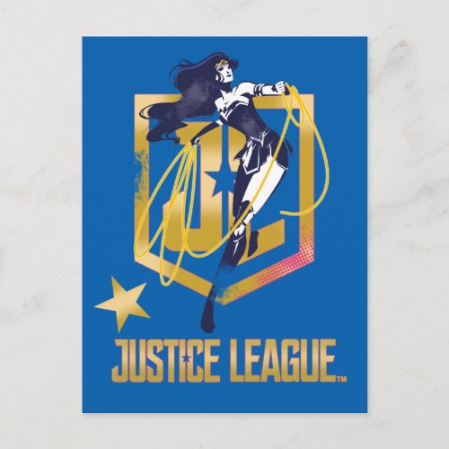 Justice League  Wonder Woman JL Logo Pop Art Postcard