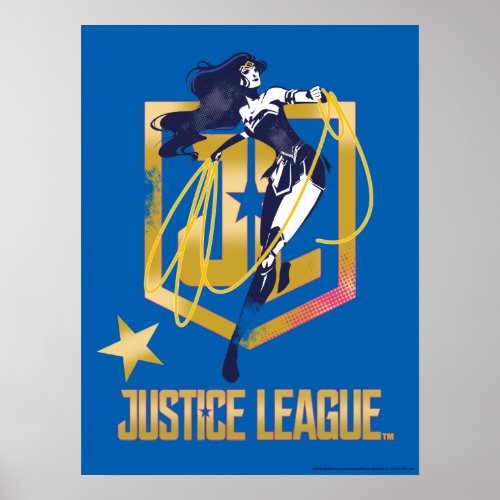 Justice League  Wonder Woman JL Logo Pop Art Poster